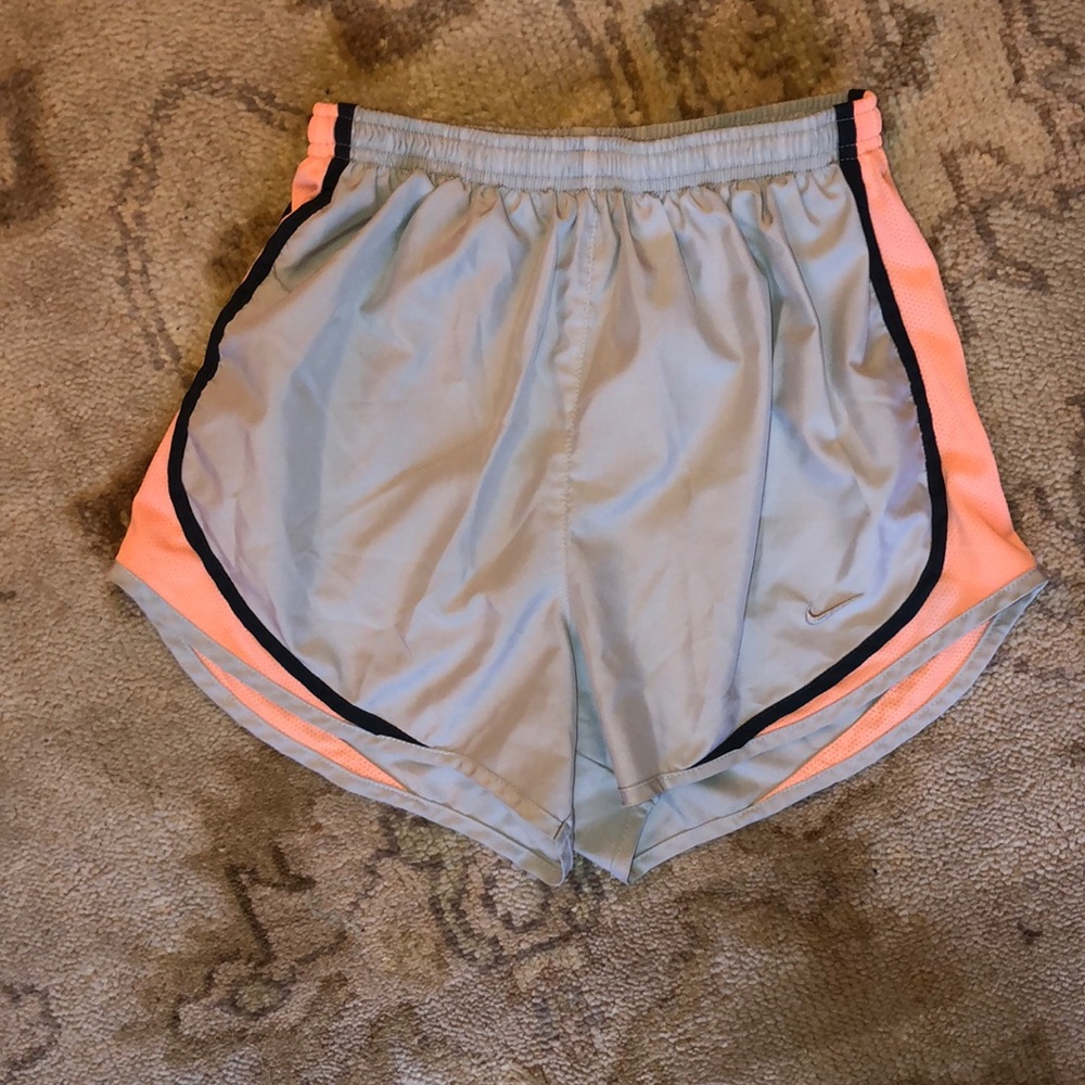 Nike dri-fit Gray/peachy orange athletic shorts